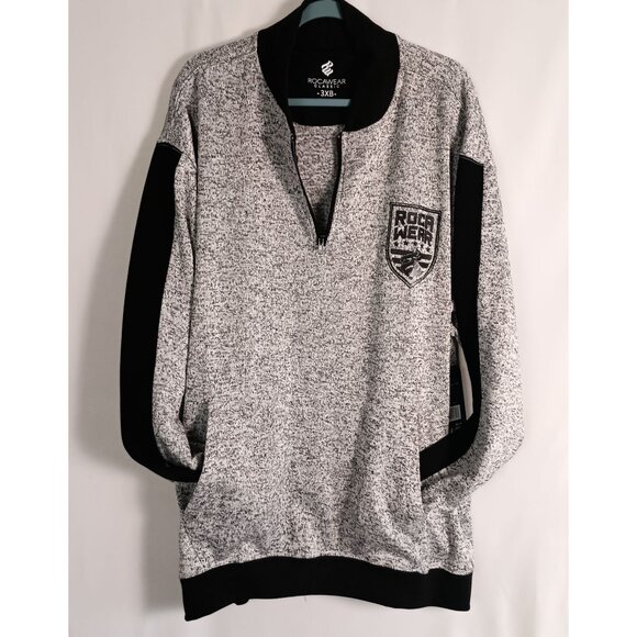 Rocawear Big & Tall Grey Full Zip Logo Sweater Jacket 3XB NWT Men’s $86 - Picture 1 of 9